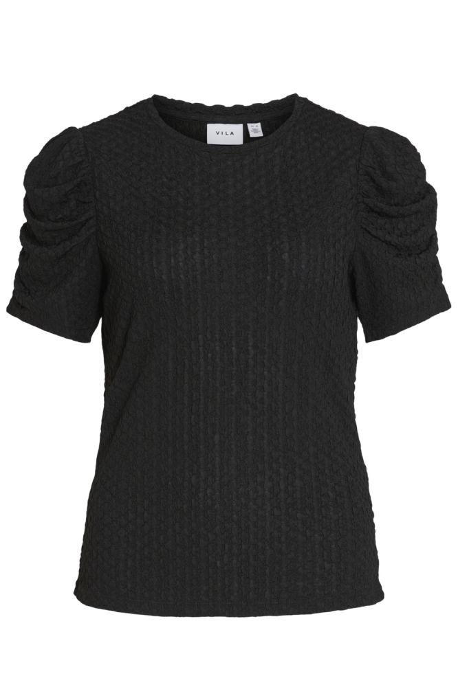 VIANINE S/S PUFF SLEEVE TOP - NOOS 14089479 Black Beauty